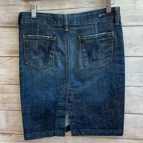 CITIZENS OF HUMANITY BY JEROME DAHAN JEAN SKIRT IN BLUE DENIM - Picture 3 of 5